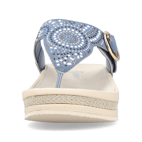 Dámske šľapky Rieker V1465-14 modrá