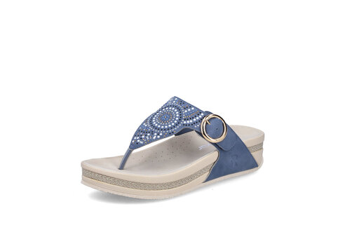 Dámske šľapky Rieker V1465-14 modrá