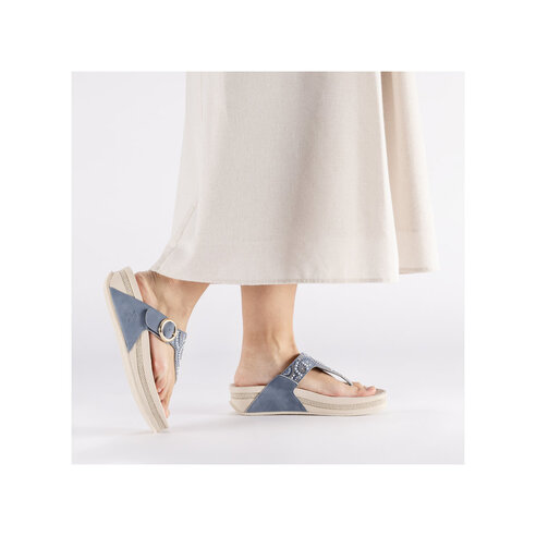 Dámske šľapky Rieker V1465-14 modrá