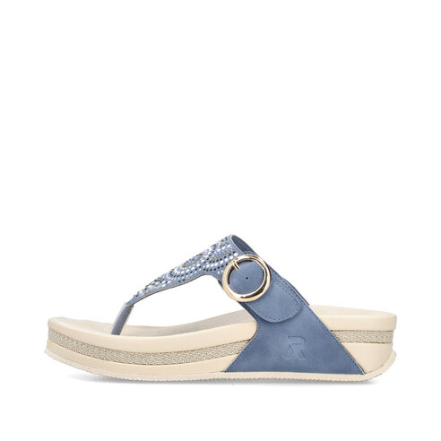 Dámske šľapky Rieker V1465-14 modrá