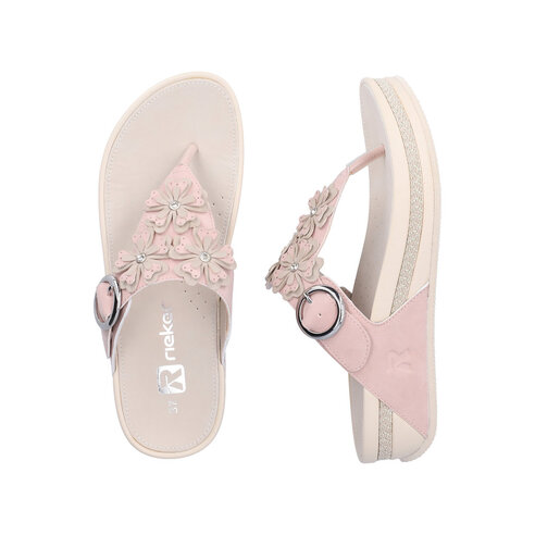 Dámske šľapky Rieker V1466-31 ružová