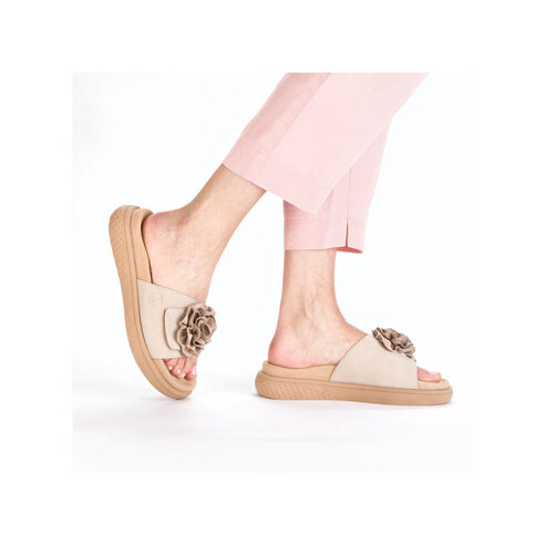 Dámske šľapky Rieker V1562-62 béžová