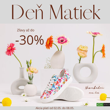 Deň Matiek: Zľavy až do -30%