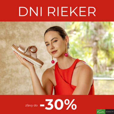Dni Rieker 2025 sú tu! Zľava až do -30 % na celoročnú obuv a kabelky