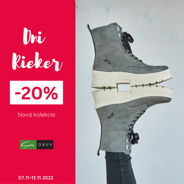 Dni Rieker so zľavou 20% na novú kolekciu obuv Soňa