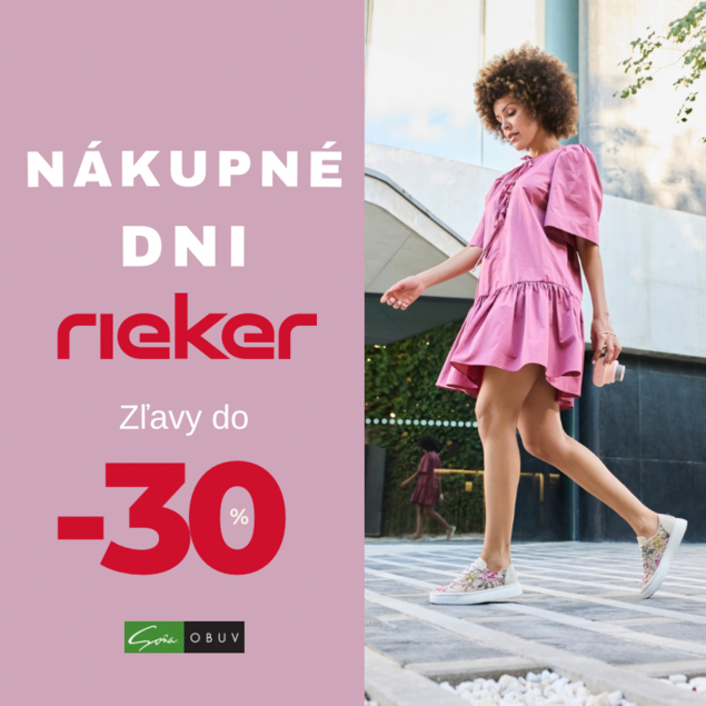 Dni Rieker v e-shope Soňa: Jarné novinky a zľavy až do -30 %