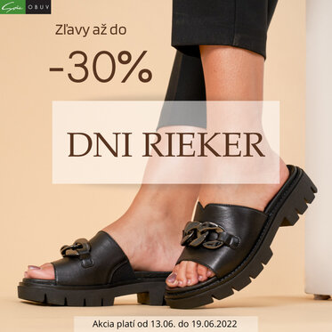 Dni Rieker: Zľavy až do -30%