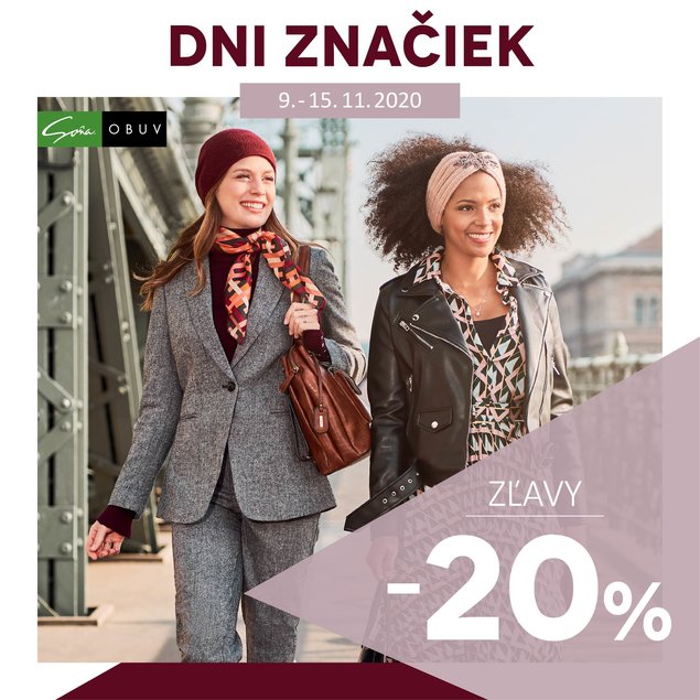 Dni značiek so zľavami 20% obuv Soňa