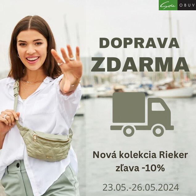 Doprava zdarma v eshope Obuv Soňa pre celé Slovensko!
