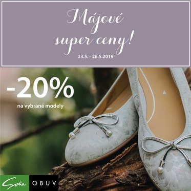 Extra výhodné nákupy v obuvi Soňa so zľavou 20%