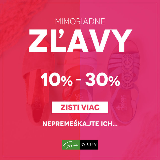 Finálny výpredaj zľavy až do -50% obuv Soňa