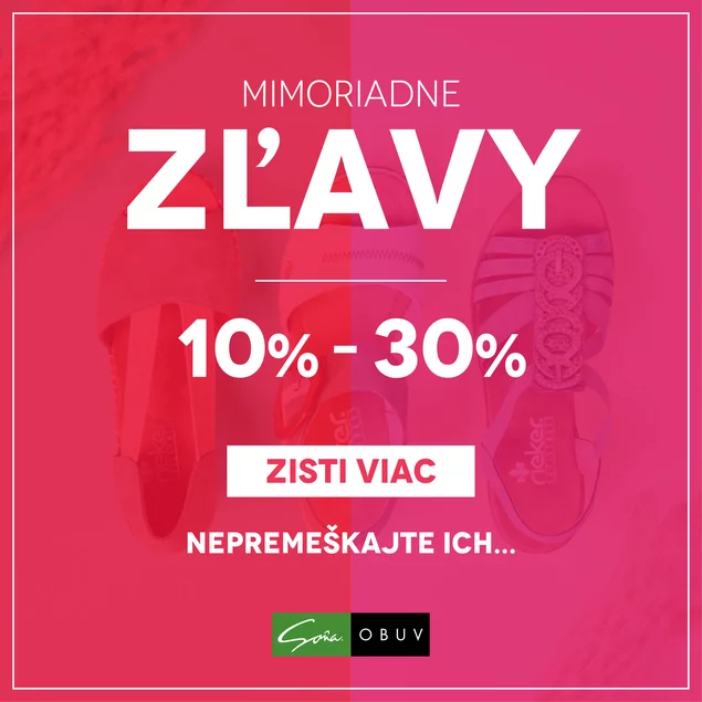 Finálny výpredaj zľavy až do -50% obuv Soňa