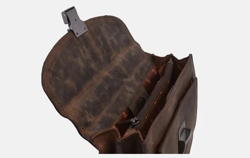 Kožená etue taška tmavý tan hunter