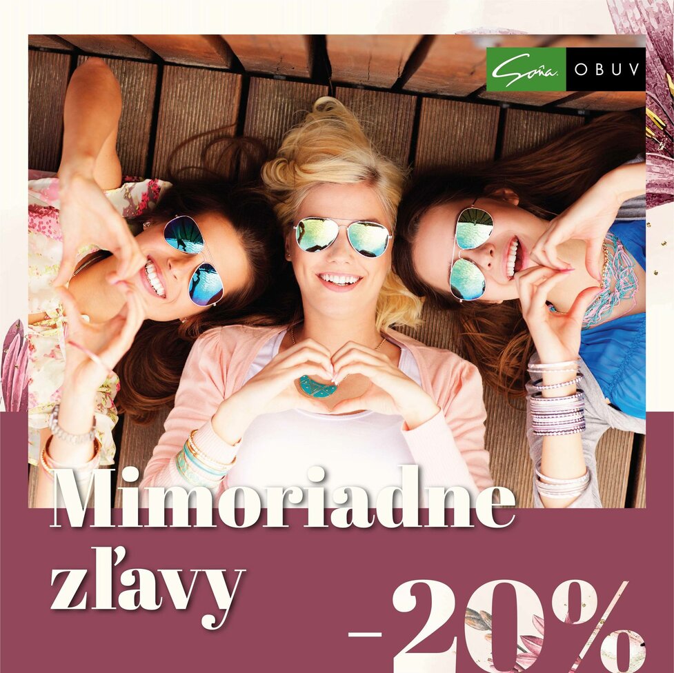 Mimoriadne zľavy 20% na letný výber obuvi