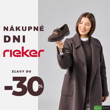 Nákupné dni Rieker sú tu – ušetrite až 30 %