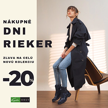 Nákupné dni Rieker – zľava -20% na celú novú kolekciu