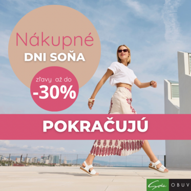 Nákupné dni Soňa nekončia: Letné zľavy predlžujeme až do konca Júna