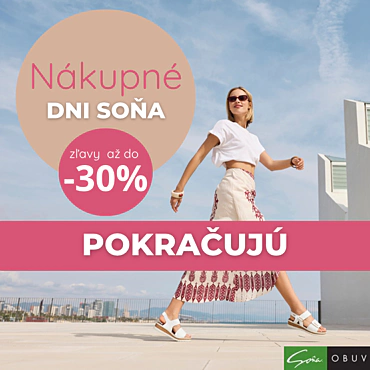 Nákupné dni Soňa nekončia: Letné zľavy predlžujeme až do konca Júna