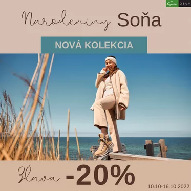 Narodeniny obuvi Soňa - Zľavy -20%