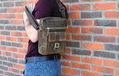 Pánska taška cez telo (crossbody) Mercucio - hnedá