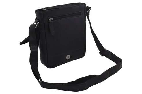 Pánske kožené crossbody čierna 250906