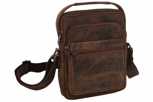 Pánske kožené crossbody hnedné 250913