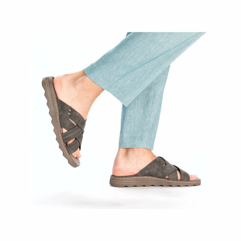 Pánske šľapky Rieker 21690-45 šedé