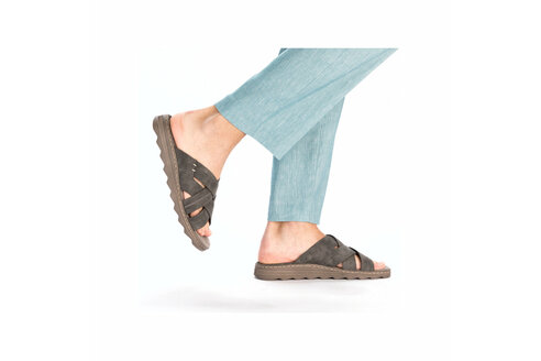 Pánske šľapky Rieker 21690-45 šedé