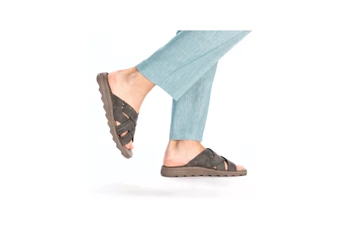 Pánske šľapky Rieker 21690-45 šedé
