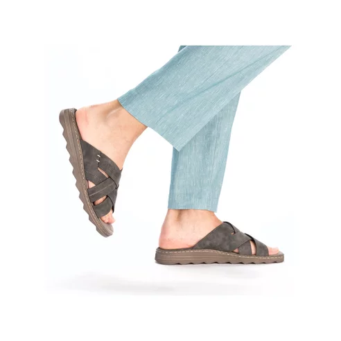 Pánske šľapky Rieker 21690-45 šedé