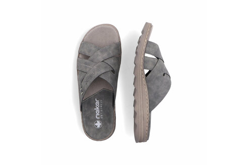 Pánske šľapky Rieker 21690-45 šedé