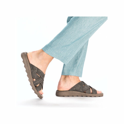 Pánske šľapky Rieker 21690-45 šedé