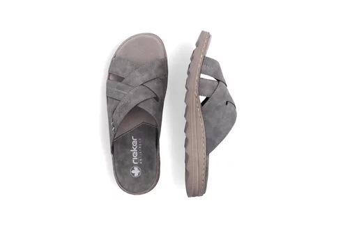 Pánske šľapky Rieker 21690-45 šedé