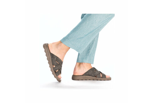 Pánske šľapky Rieker 21690-45 šedé