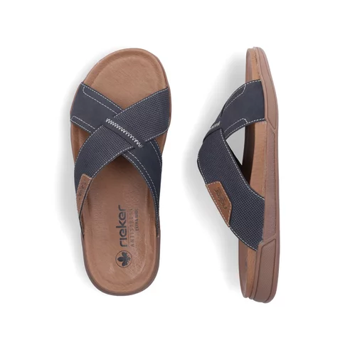 Pánske šľapky Rieker 27080-14 modrá