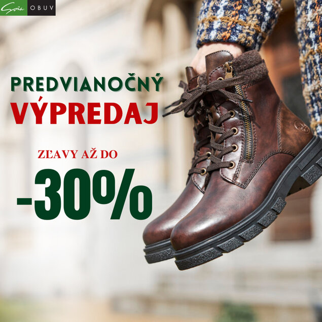 Predvianočný výpredaj spustený: Fantastické zľavy až do -30% na TOP značky - obuv Soňa