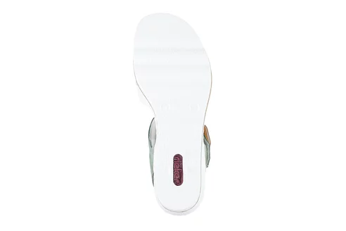 Sandále na platforme Rieker 67476-81 biele