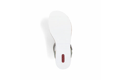 Sandále na platforme Rieker V3660-52 biele