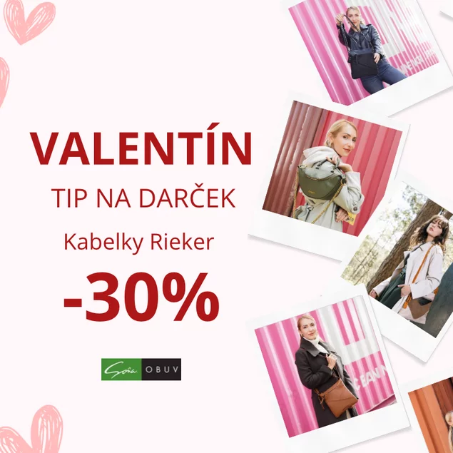 Valentínska ponuka: Kabelky Rieker so zľavou 30 %!