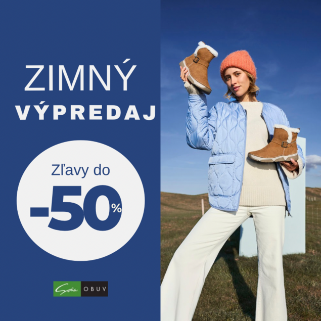 Veľký zimný výpredaj - Zľavy až do -50%