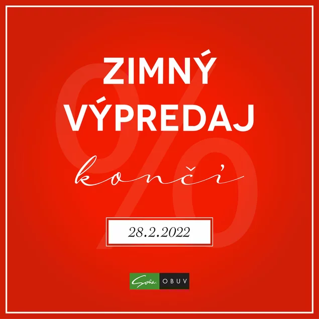 Veľký zímný VÝPREDAJ: Zľavy až do -50% obuv soňa