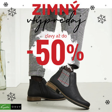 Zimný výpredaj až do -50%