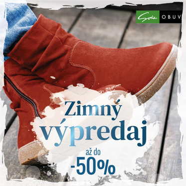 Zimný výpredaj v obuvi Soňa - zľavy až do -50%